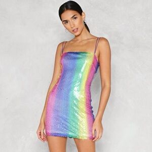 NASTY GAL show your true colors sequin mini dress